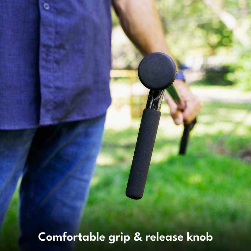 Close-up of the Weed Hound handle and grip
